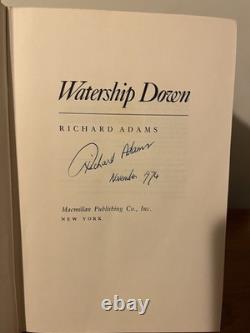SIGNED Watership Down 1st Edition Richard Adams Very Nice Copy