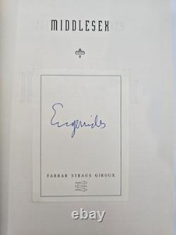 SIGNEDMiddlesex by Jeffrey Eugenides, 1st Edition, 1st Printing, HC DJ
