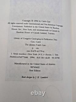 SIGNEDThe Alienist by Caleb Carr, 1st Edition, 1st Printing, HC DJ