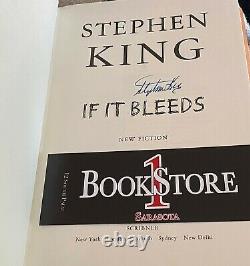 STEPHEN KING SIGNED IF IT BLEEDS 1ST Printing HCDJ GUARANTEED authentic Must see