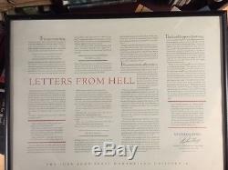 STEPHEN KING SIGNED LETTERS FROM HELL 1988 framed fine