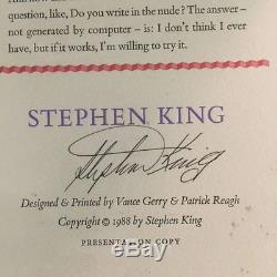 STEPHEN KING SIGNED LETTERS FROM HELL 1988 framed fine