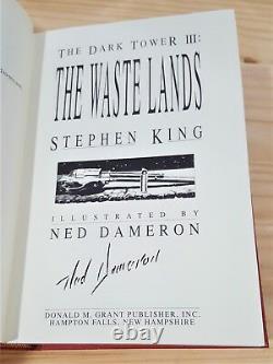 STEPHEN KING THE WASTE LANDS GRANT 1st ED ARTIST SIGNED DARK TOWER GUNSLINGER