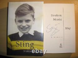 STING BROKEN MUSIC HB/DJ 1st ED. 2003 SIGNED & DOODLED