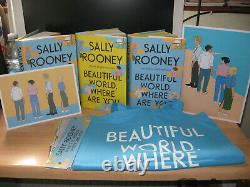 Sally Rooney Beautiful World Where Are You Signed all 3 variant 1st print promos