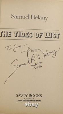 Samuel Delany / The Tides of Lust Signed 1st Edition 1980