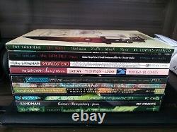 Sandman Paperback TPB Set of 10 1st Editions, 1 signed Neil Gaiman, World x2
