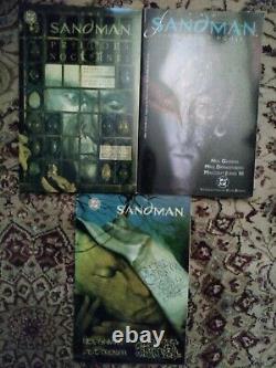 Sandman Paperback TPB Set of 10 1st Editions, 1 signed Neil Gaiman, World x2