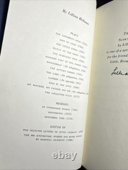 Scoundrel Time By Lillian Hellman Signed 1st Edition 1976