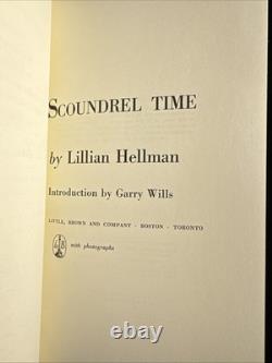 Scoundrel Time By Lillian Hellman Signed 1st Edition 1976