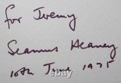Seamus Heaney North signed 1975 U. K. 1st inscribed in month of publication