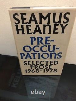 Seamus Heaney Preoccupations 1st Signed