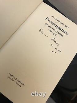 Seamus Heaney Preoccupations 1st Signed