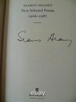 Seamus Heaney Selected Poems 1966-'87 Signed & 1st H'back
