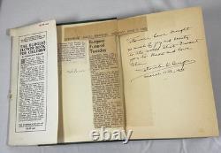 Signed 1st Edition 1923 BURGESS Flower Book Children & Endorsed Cancelled Check