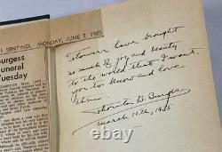 Signed 1st Edition 1923 BURGESS Flower Book Children & Endorsed Cancelled Check