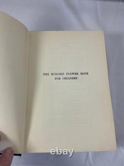 Signed 1st Edition 1923 BURGESS Flower Book Children & Endorsed Cancelled Check