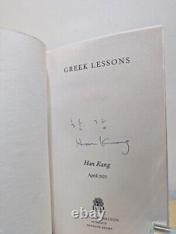 Signed-1st Edition-Greek Lessons by Han Kang (Nobel Prize Winner in 2024)