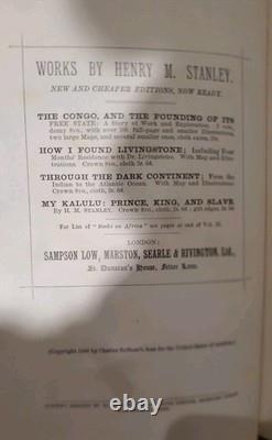 Signed 1st Edition In Darkest Africa Henry M. Stanley, 2 Volumes 1890 Rare Set