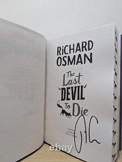 Signed-1st Edition-The Last Devil To Die by Richard Osman-Sprayed-New