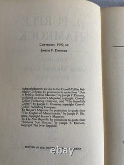 Signed 1st Edition The Purple Shamrock James Michael Curley by Joseph F Dinneen