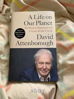 Signed 1st edition of David Attenborough's A Life on This Planet
