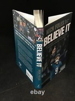 Signed 2018 Nick Foles Believe It! 1st Ed/1st Printing Color