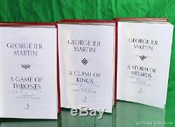 Signed 6x A GAME OF THRONES A Clash Of Kings & ASOS George R R Martin 3 BOOK SET