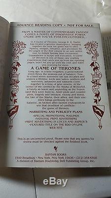 Signed ARC/Proof A Game of Thrones 1 by George R. R. Martin