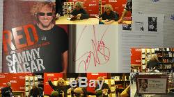 Signed Book Sammy Hagar Red 1/1 DJ HC Van Halen SET T-Shirt Poster Flyer RARE