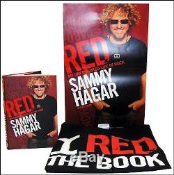 Signed Book Sammy Hagar Red 1/1 DJ HC Van Halen SET T-Shirt Poster Flyer RARE