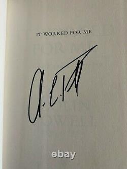 Signed Colin Powell It Worked For Me In Life and Leadership Hardcover 1st/1st