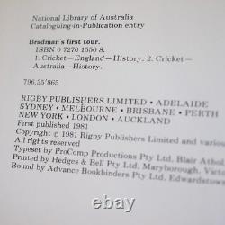Signed Don Bradman Bradman's First Tour 1st Australian Edition 1981