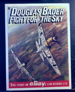 Signed Douglas Bader book RAF Fight For The Sky Spitfire Hurricane autograph