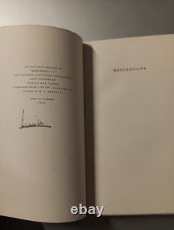 Signed HL Mencken Menckeniana A Schimpflexicon Signed Limited 1st Edition 1928