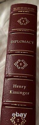 Signed-Henry Kissinger, Diplomacy-Easton Press leather- First Ed. # 544, READ