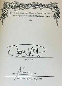 Signed Horns by Joe Hill Artist Gift Edition Suntup signed Slipcase sealed