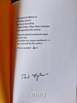 Signed Limited 1st Edition BIRTHDAY LETTERS Ted Hughes + orig receipt & envelope