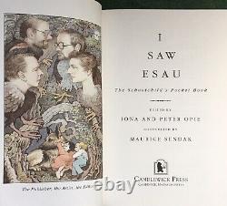 Signed Maurice Sendak I Saw Esau First Edition 1st Printing