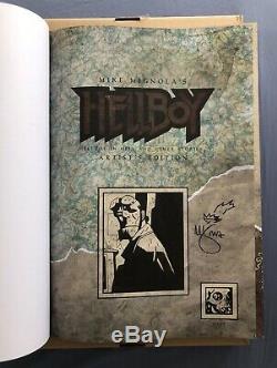 Signed Mike Mignola IDW Hellboy Artists Edition 1st Print & unpub sketchbook
