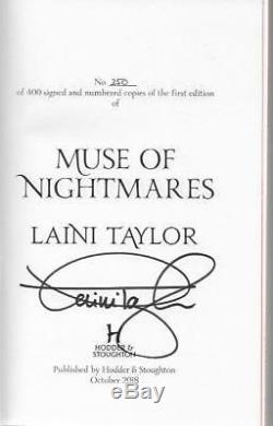 Signed Muse Of Nightmares Laini Taylor Exclusive Numbered Sprayed Edges 1/1 Hb