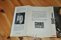 Signed Near Fine 1st/1st Edition, W. Original Jacket Carrie Stephen King