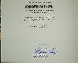 Signed Near Fine Limited Edition W. Errata Sheet Desperation Stephen King