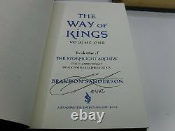 Signed Numbered Leather Stormlight Archive The Way of Kings Brandon Sanderson