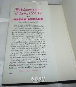 Signed OSCAR LEVANT The Unimportance of Being Oscar 1968 First Edition