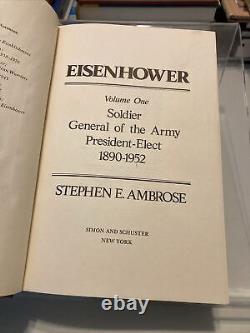 Signed Stephen E Ambrose EISENHOWER VOLUME 1 First Edition, 1st Printing