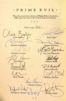 Signed Stephen King Clive Barker Donald Grant Limited Edition 1988 Prime Evil