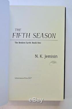 Signed Subterranean Press The Fifth Season N. K. Jemisin Hugo Award Winner Set/3