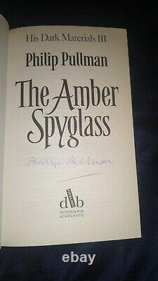 Signed The Amber Spyglass Philip Pullman Hardback First Edition First Print 1/1