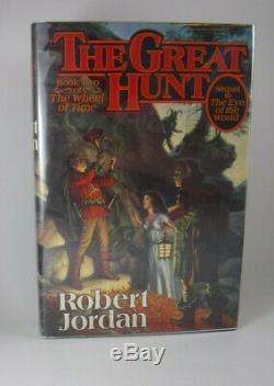 Signed True 1st/1st Wheel of Time The Great Hunt by Robert Jordan